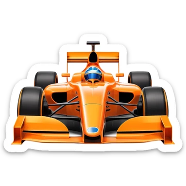 Orange Formula 1 car sticker