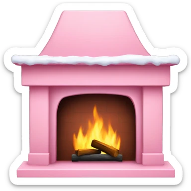 Winter Pink FirePlace sticker