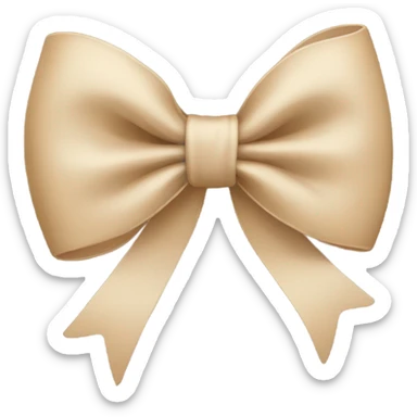 Beige bow sticker