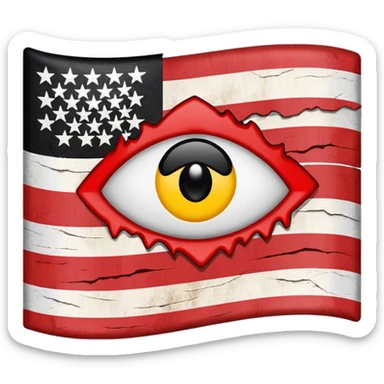 Flagge mit einen Schwarzen Auge sticker