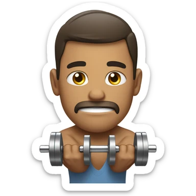 Tears Man with dumbells  sticker