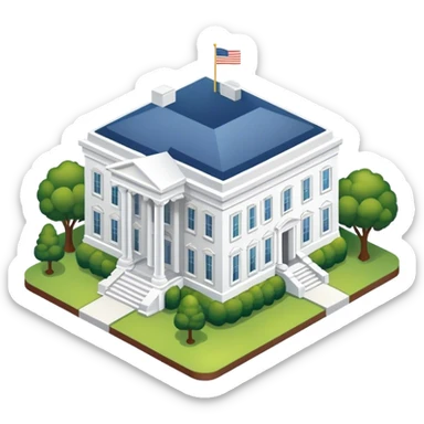 The White House, isometric exterior sticker