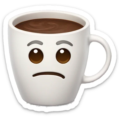 Una taza de chocolate caliente  sticker