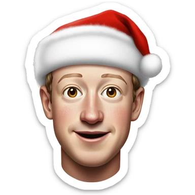 Mark Zuckerberg as santa claus sticker