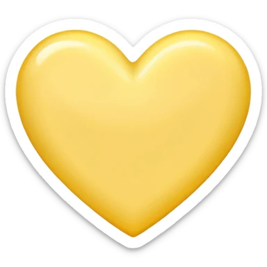 butter yellow heart sticker