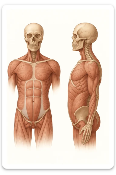 muscoli del Core anatomia senza scritte sticker