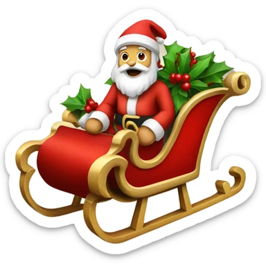 Santa's-sleigh sticker