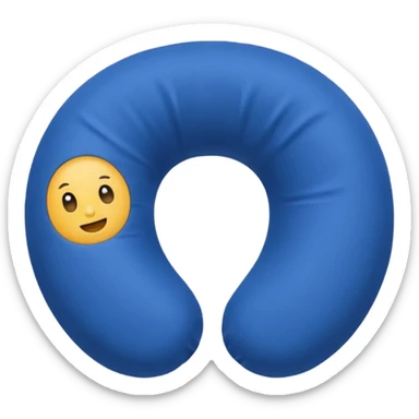 A soft U-shaped travel pillow covered in smooth fabric for cozy neck support. sticker