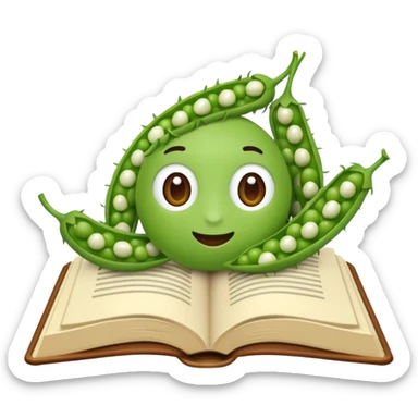 Book a teenie with some peas sticker