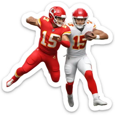 Patrick Mahomes getting hit sticker