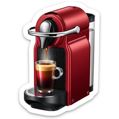 Nespresso dark red vertuo coffee pod sticker