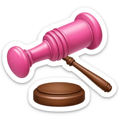 pink gavel sticker