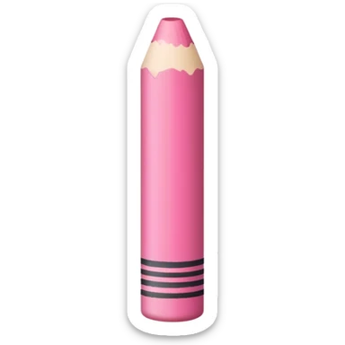 pink wax crayon sticker