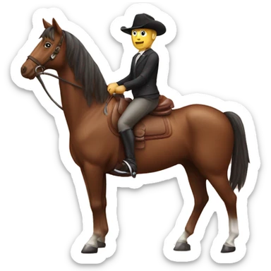 horse riding steak sticker