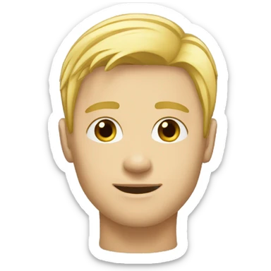 Blonde-Male-Young Adult full body sticker