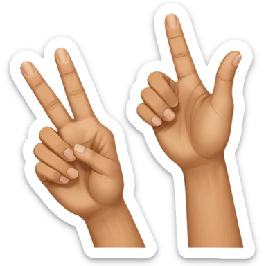 Hold up your hands. With your left hand, make a ‘6’ by curling your index finger like a hook while sticking your thumb out. With your right hand, make a ‘7’ by pointing your index finger straight and your thumb sideways like an L-shape. Put both hands next to each other — that’s the 67 meme sticker