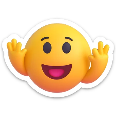 A talking emoji with a cute and expressive face sticker