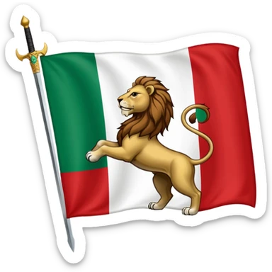 Irans pahlavi periods flag sticker