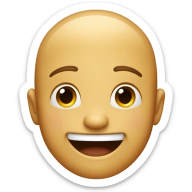 Double cheeked up happy emoji sticker