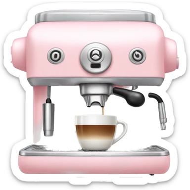 Light Pink coffee machine  sticker