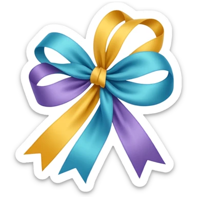Ribbon of same design in all colors sticker