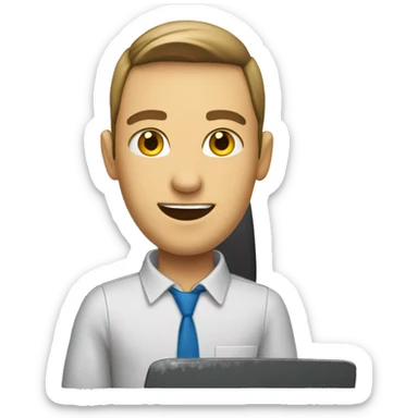 service desk employee sticker