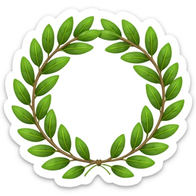 Laurel wreath sticker