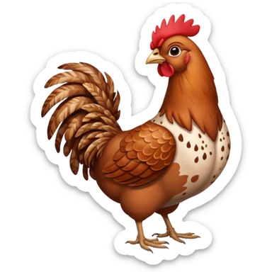 Cinnamon Queen hen sticker