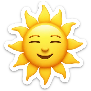 Show the Sun shining with the text that heaven is here sticker