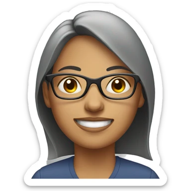 a woman with glasses on a wheelchair sticker