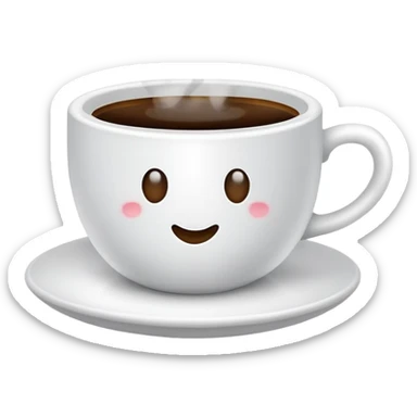 coffee cup with steam sticker