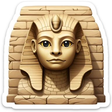 Sphinx building with reptilian face sticker