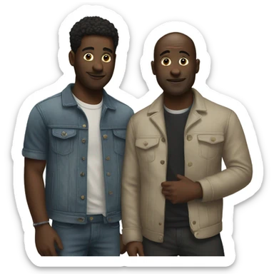 Two friends at a gallery sticker