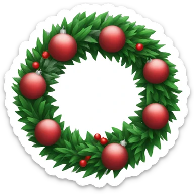 Christmas wreath sticker
