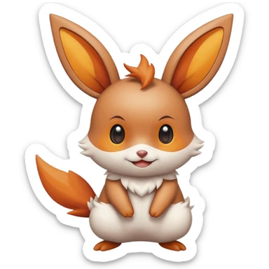 Victini-Minccino-fusion sticker