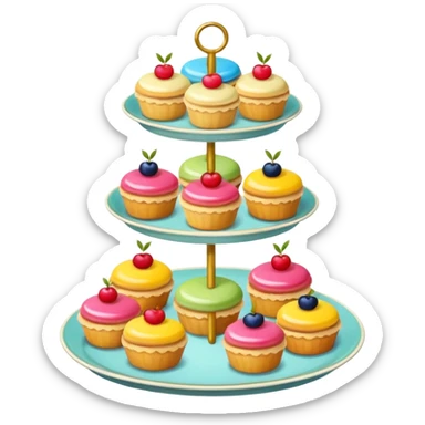 tea party pastries sticker