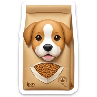 Dog food bag sticker