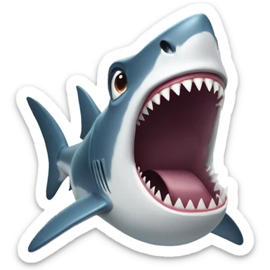 Shark with big teeth sticker