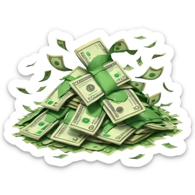 Ripped money sticker