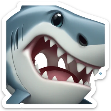 shark cry laughing sticker