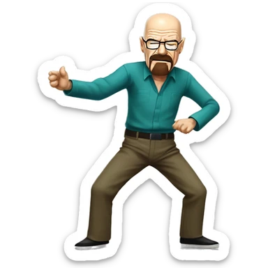 Walter White doing the Gangnam style dance sticker
