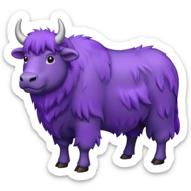 a purple yak sticker