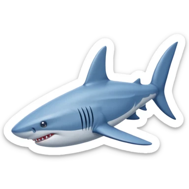 Put blue Nike shoes on the fins of the shark sticker