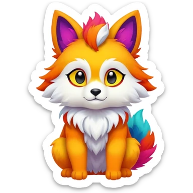colorful anthro fursona Fakemon sticker