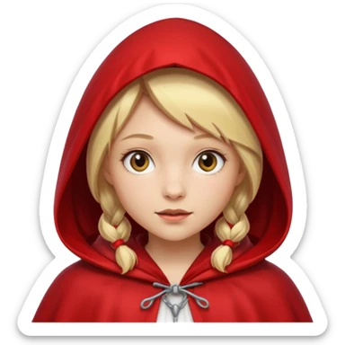little red riding hood with blonde hair sticker
