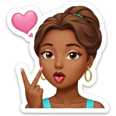 Keisha blowing a kiss sticker