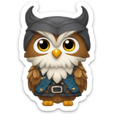 chouette avec un kilt écossais sticker