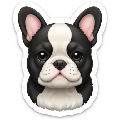 fluffy frenchbulldog sticker