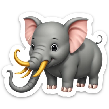 Pig, elephant, scorpion combination animal sticker