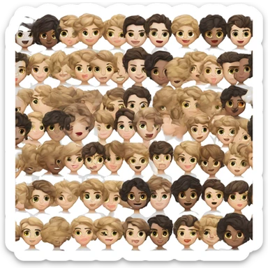Memoji of Androgyneous, Pixie Cut, Timothee Chalamet, Dressed like an Artist sticker